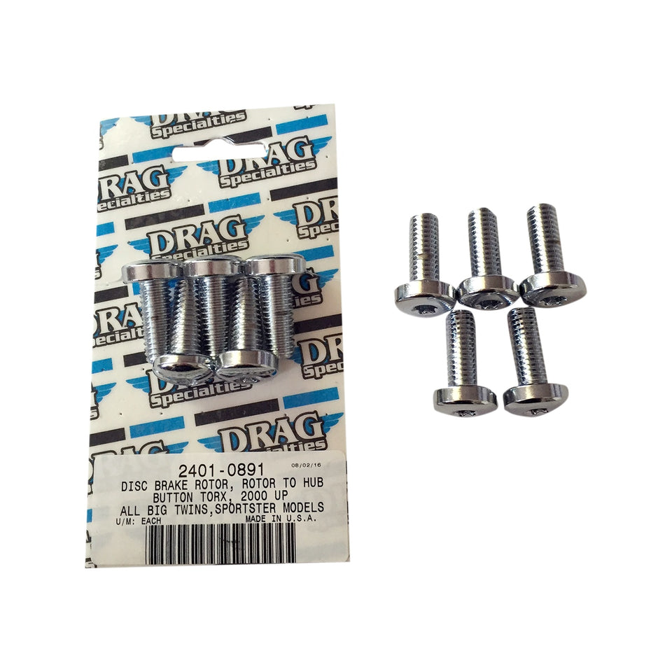 DRAG SPECIALTIES - MOUNTING KIT - ROTOR TO HUB - REAR - CHROME