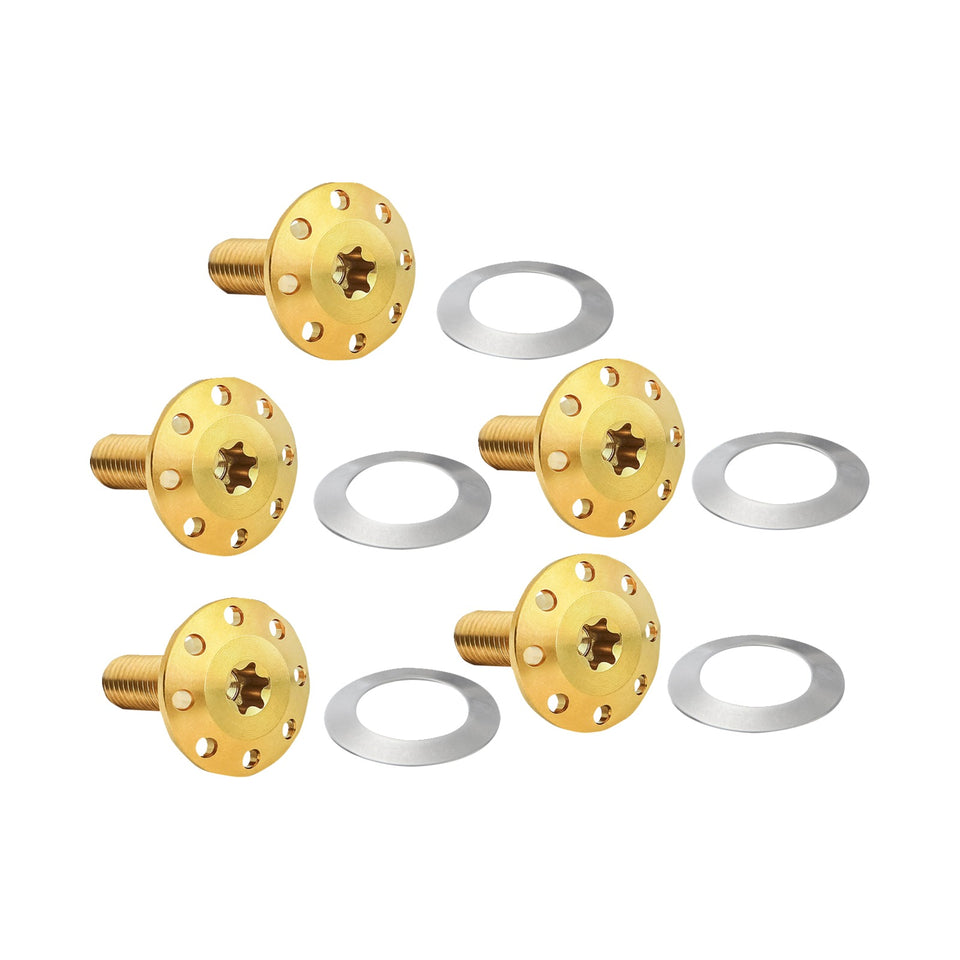 ARLEN NESS - BOLT KIT - HOLESHOT/FRONT/FLOATING/BRAKE ROTOR - SPOKE MOUNT - GOLD - 5 PACK