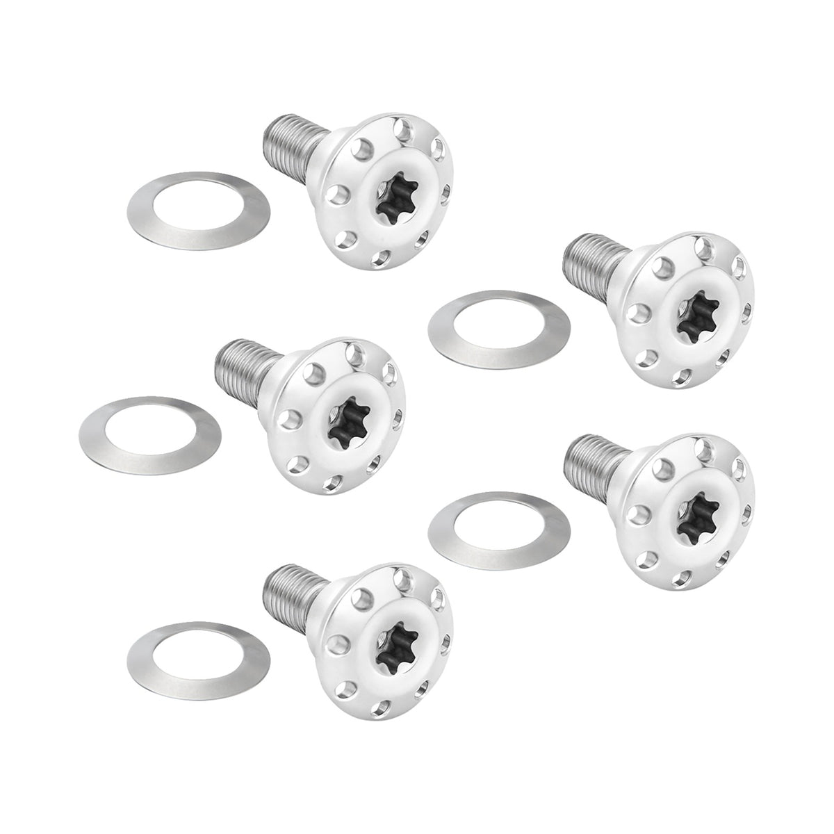 ARLEN NESS - BOLT KIT - HOLESHOT/FRONT/FLOATING/BRAKE ROTOR - SPOKE MOUNT - POLISHED - 5 PACK