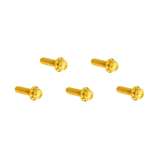 ARLEN NESS - BOLT KIT - DERBY COVER - 12-POINT - TITANIUM - GOLD