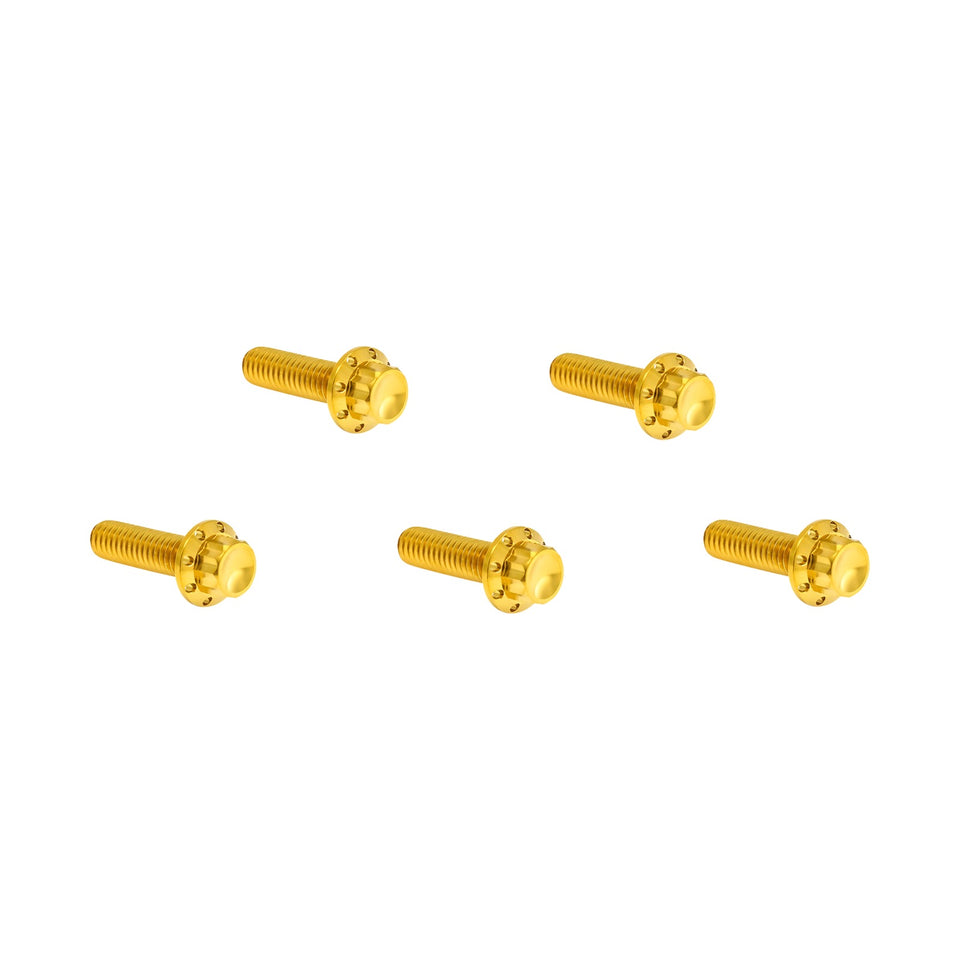 ARLEN NESS - BOLT KIT - DERBY COVER - 12-POINT - TITANIUM - GOLD