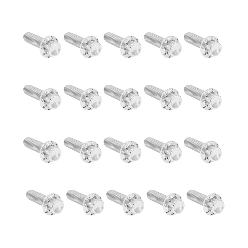 ARLEN NESS - BOLT KIT - ROCKER BOX - 12-POINT - TITANIUM - POLISHED