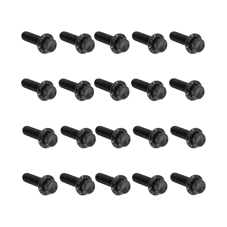 ARLEN NESS - BOLT KIT - ROCKER BOX - 12-POINT - TITANIUM - BLACK