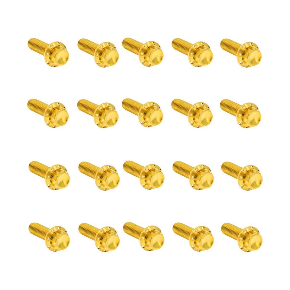 ARLEN NESS - BOLT KIT - ROCKER BOX - 12-POINT - TITANIUM - GOLD
