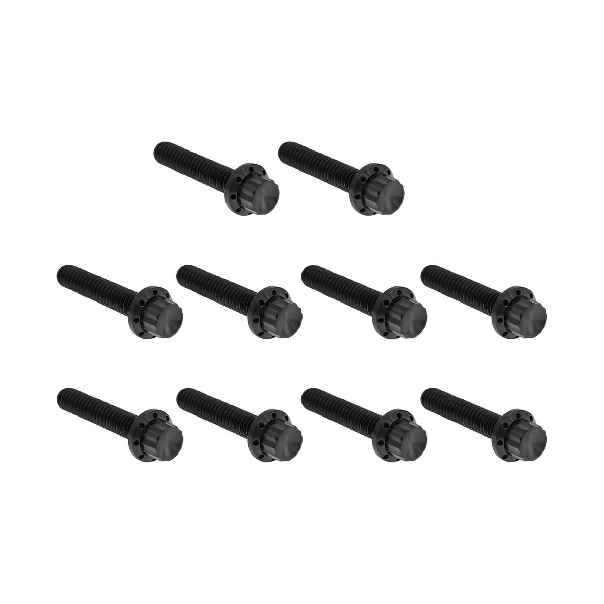 ARLEN NESS - BOLT KIT - CAM COVER/POINT COVER - TITANIUM - 12-POINT - BLACK