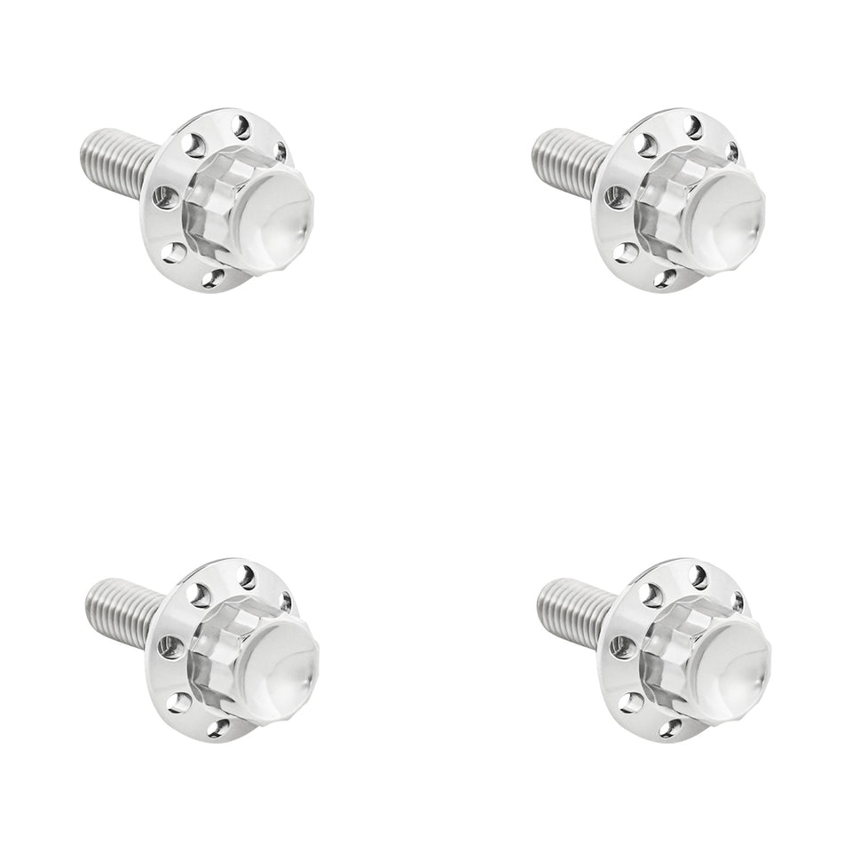 ARLEN NESS - BOLT KIT - WINDSHIELD - TITANIUM - 12-POINT - POLISHED