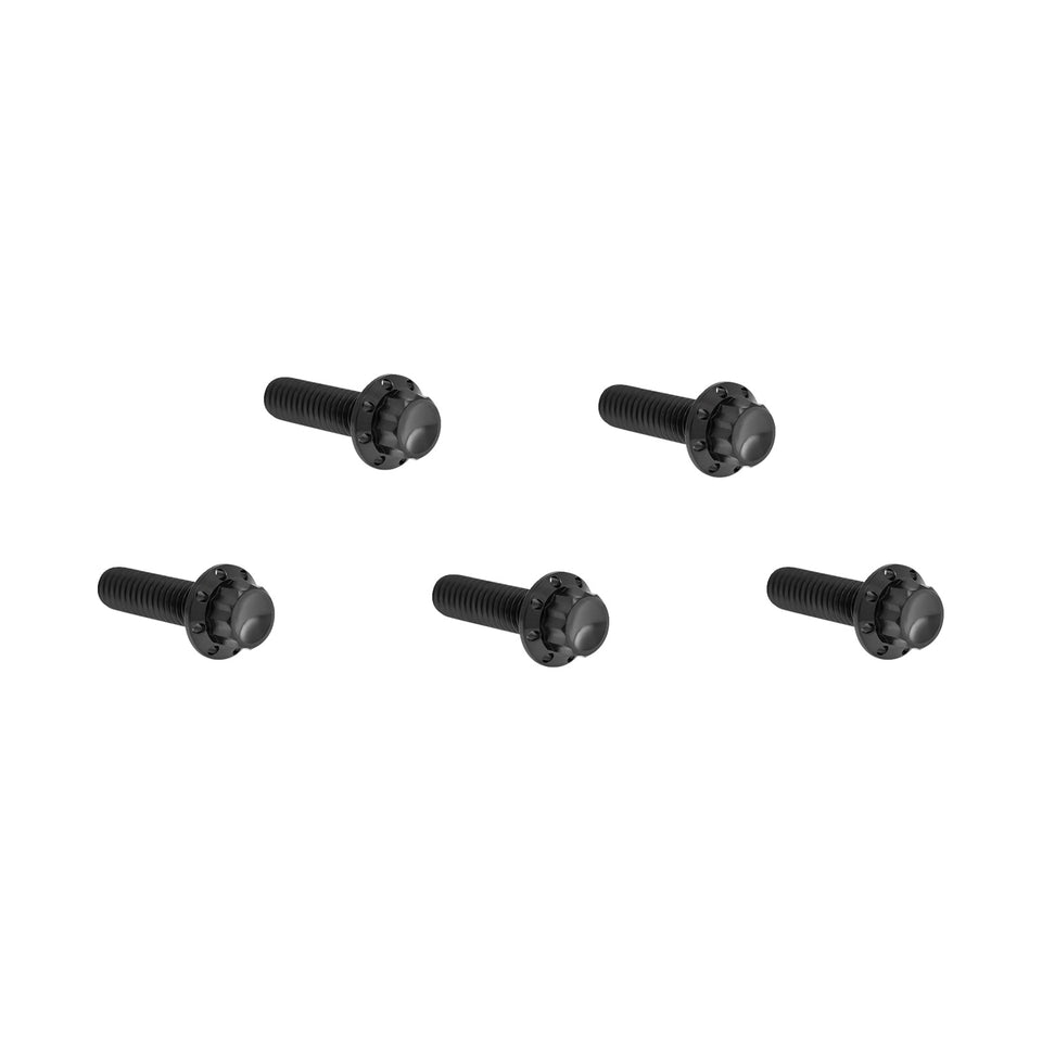 ARLEN NESS - BOLT KIT - DERBY COVER - 12-POINT - TITANIUM - BLACK