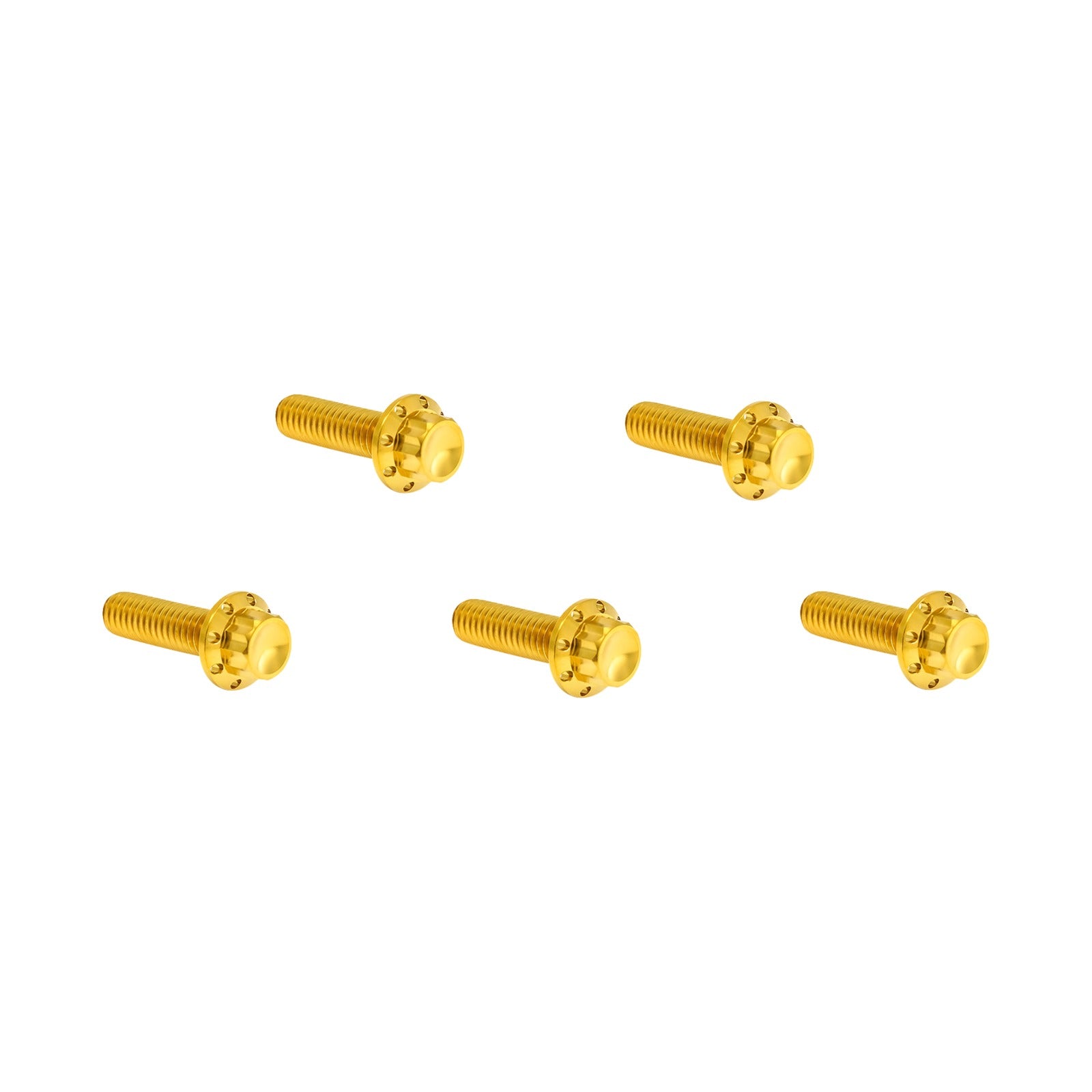 ARLEN NESS - BOLT KIT - DERBY COVER - 12-POINT - TITANIUM - GOLD