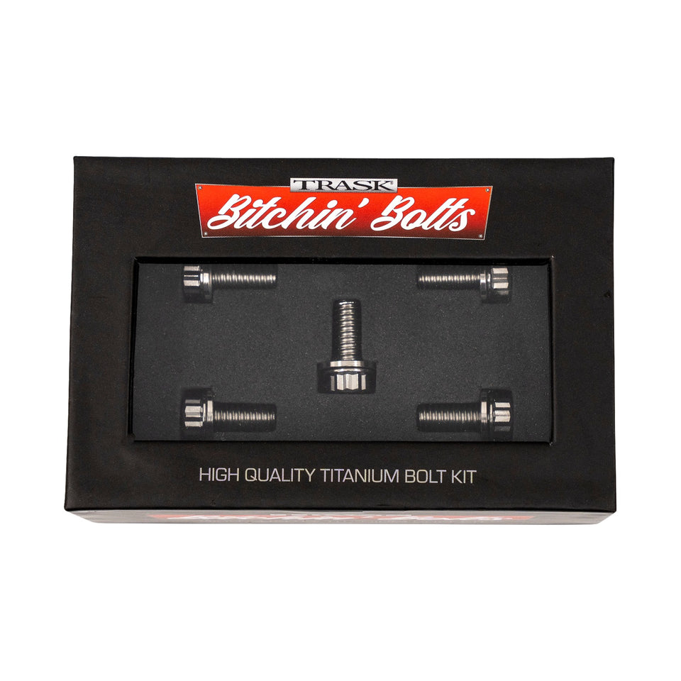 TRASK - BITCHIN' BOLTS HARDWARE KIT - TITANIUM - M8 - DERBY COVER