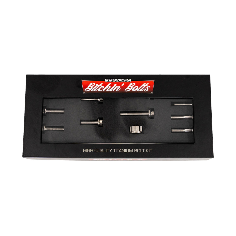 TRASK - BITCHIN' BOLTS HARDWARE KIT - TITANIUM - M8 - MOTOR MOUNT
