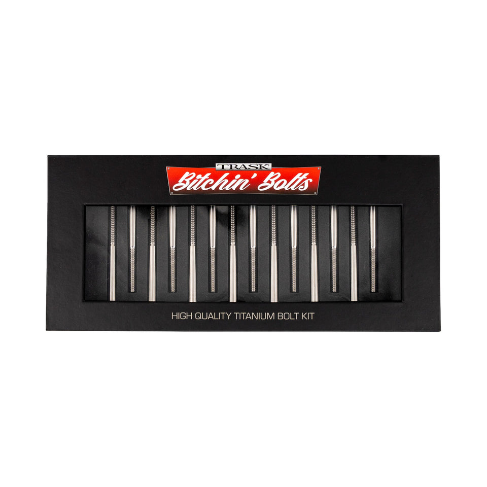 TRASK - BITCHIN' BOLTS HARDWARE KIT - TITANIUM - M8 - CRANKCASE