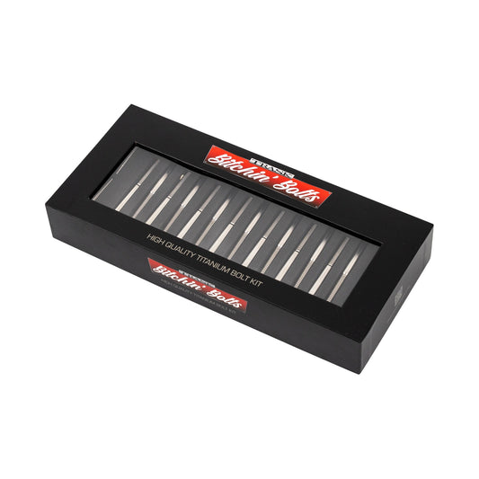 TRASK - BITCHIN' BOLTS HARDWARE KIT - TITANIUM - M8 - CRANKCASE