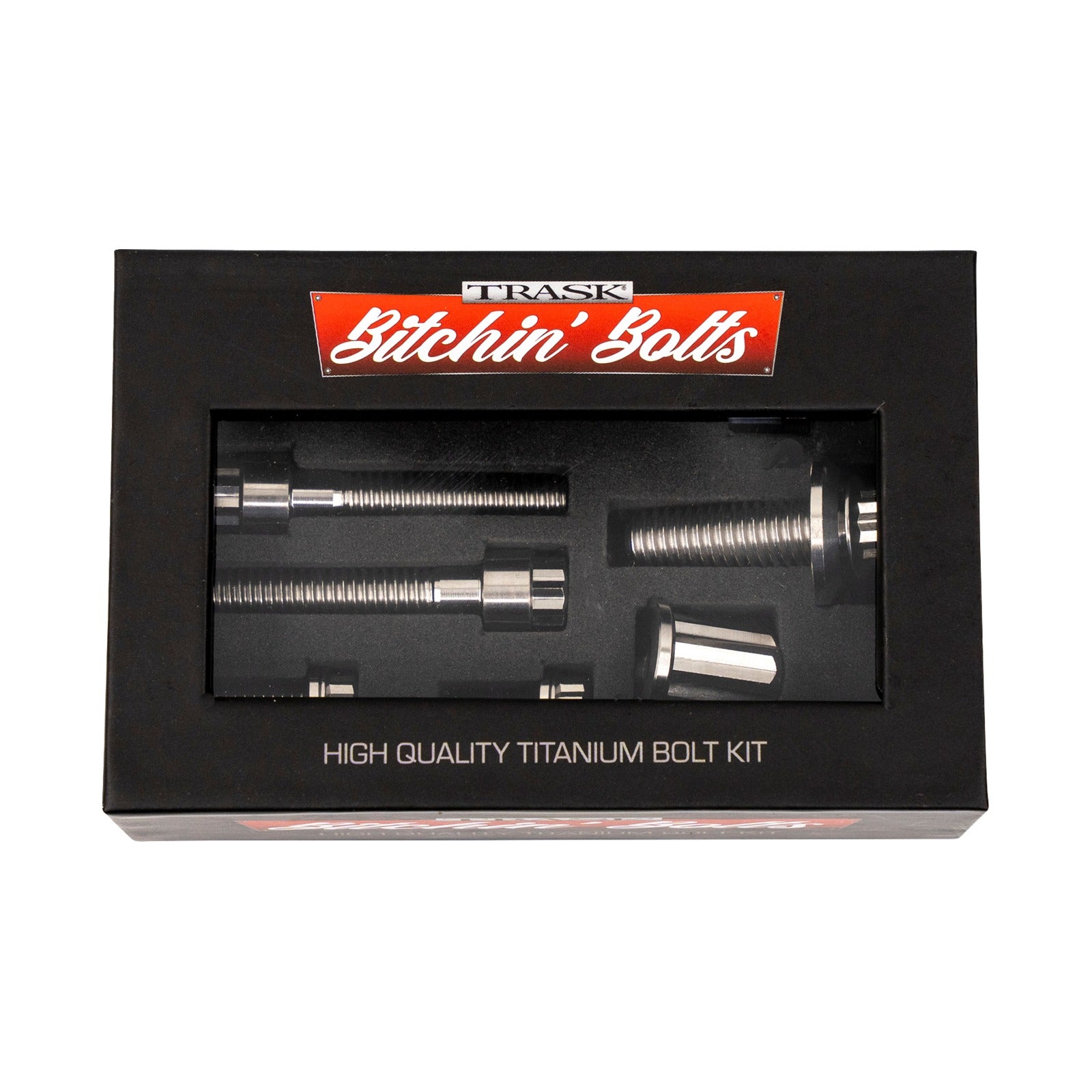TRASK - BITCHIN' BOLTS HARDWARE KIT - TITANIUM - M8 - COIL AND HORN