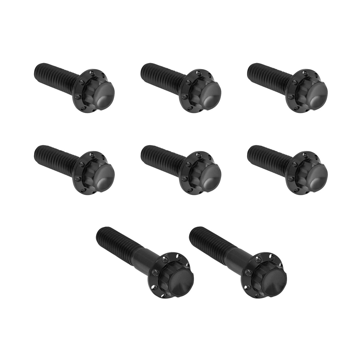 ARLEN NESS - BOLT KIT - TRAP DOOR - TITANIUM - 12-POINT - TWIN CAM/6-SPEED - BLACK