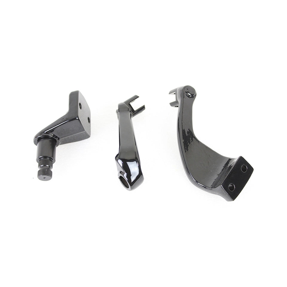 V-TWIN MFG - FXR DRIVER FOOTPEG MOUNT SET - BLACK