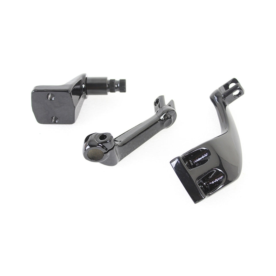 V-TWIN MFG - FXR DRIVER FOOTPEG MOUNT SET - BLACK