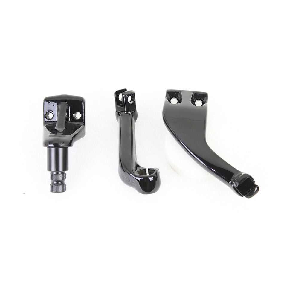 V-TWIN MFG - FXR DRIVER FOOTPEG MOUNT SET - BLACK