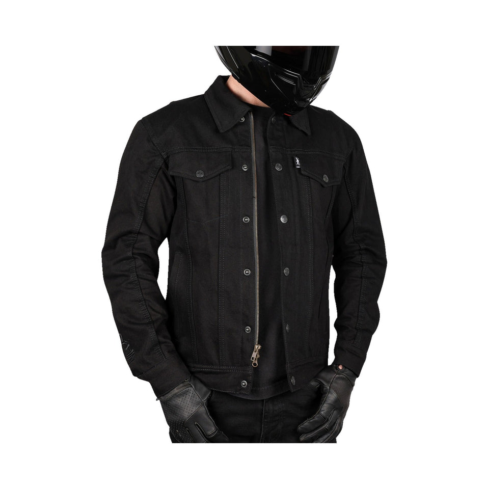 THRASHIN SUPPLY CO. - HIGHWAY V2 DENIM RIDING JACKET - BLACK