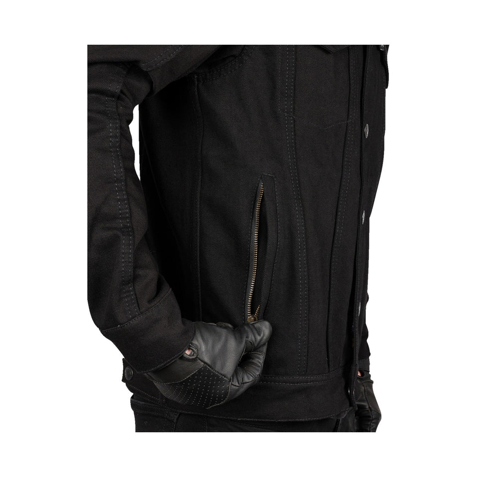 THRASHIN SUPPLY CO. - HIGHWAY V2 DENIM RIDING JACKET - BLACK