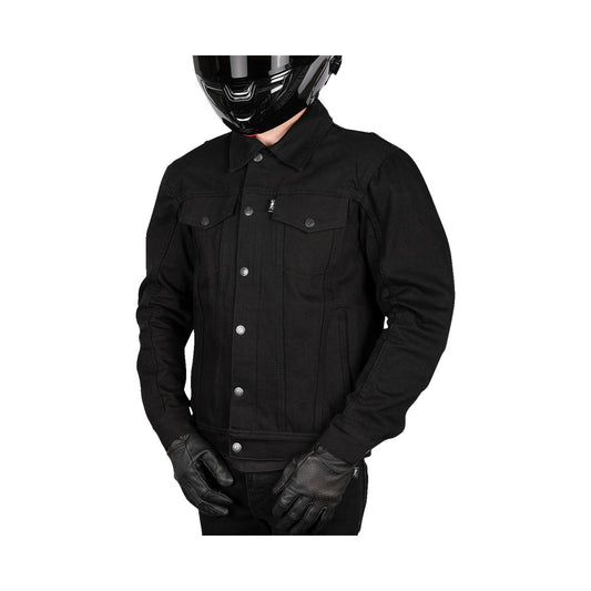 THRASHIN SUPPLY CO. - HIGHWAY V2 DENIM RIDING JACKET - BLACK