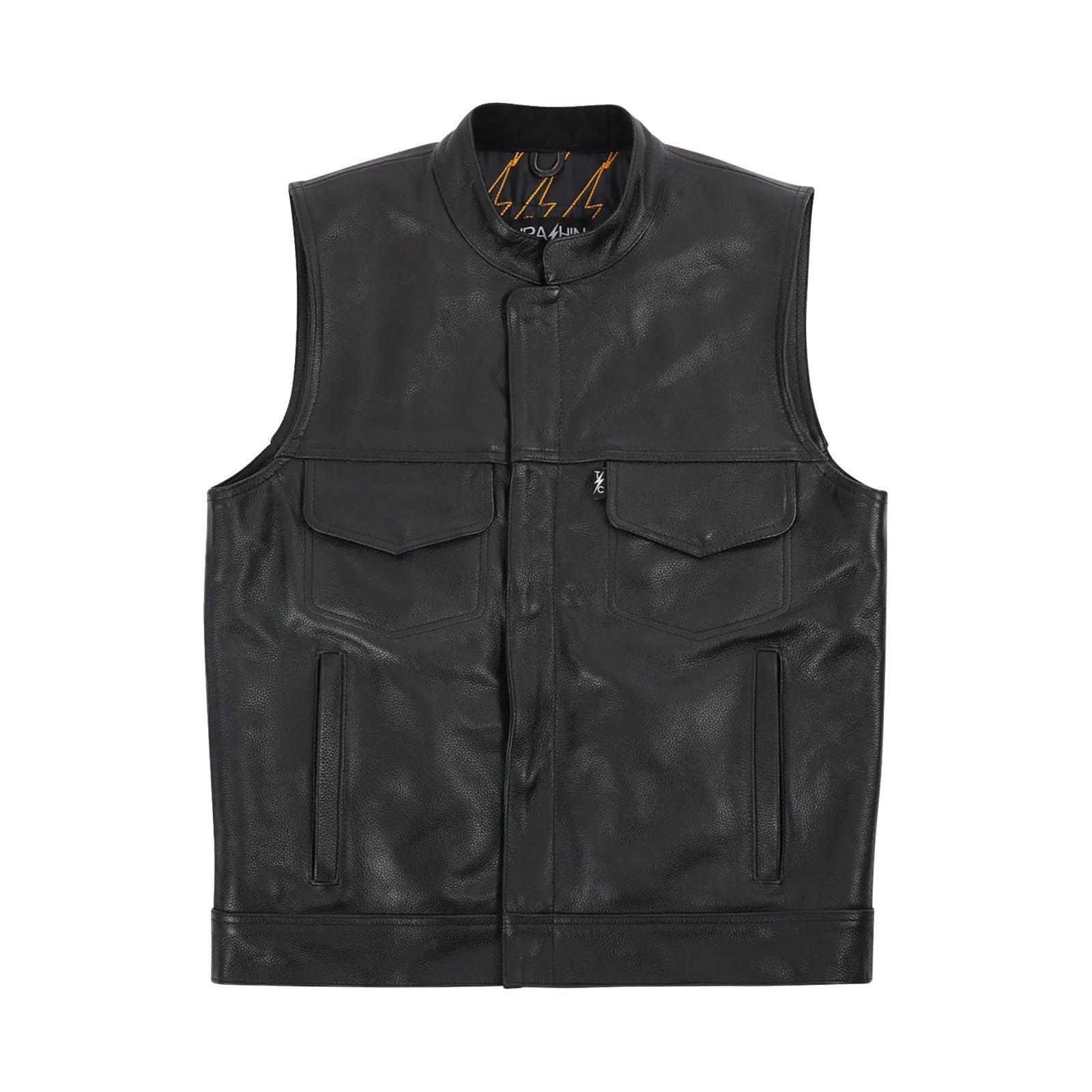 THRASHIN SUPPLY CO. - MULHOLLAND LEATHER RIDING VEST - BLACK