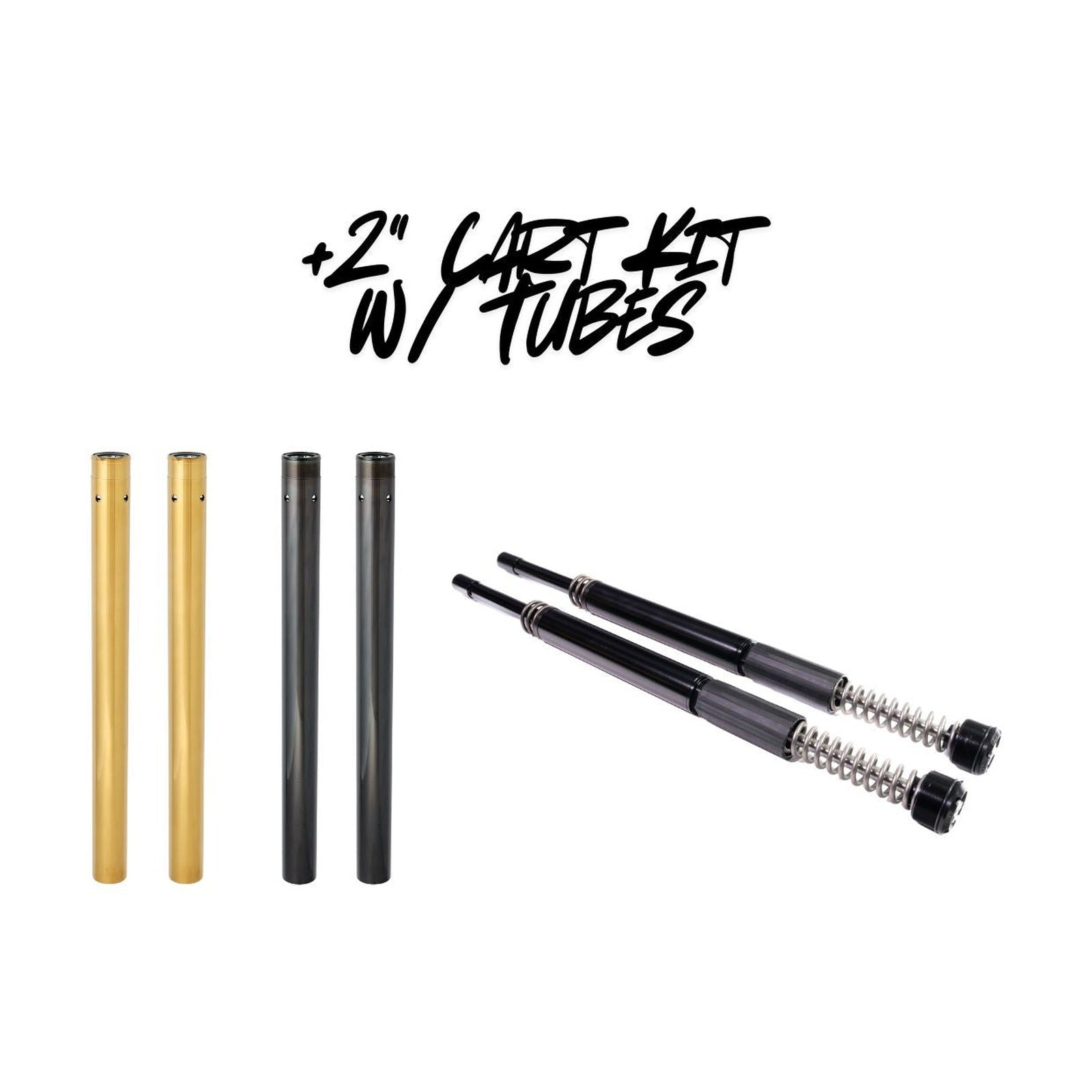 RWD RS-1F Touring +2" Fork Cartridge Kit W/ Extended Tubes 2014 - 2025 Harley Davidson Touring
