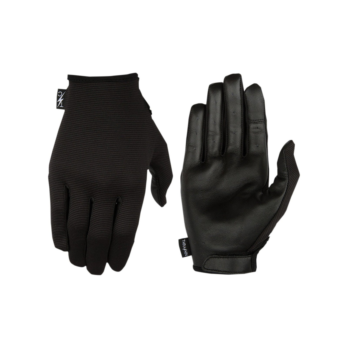 THRASHIN SUPPLY CO. - STEALTH LEATHER PALM GLOVES - BLACK