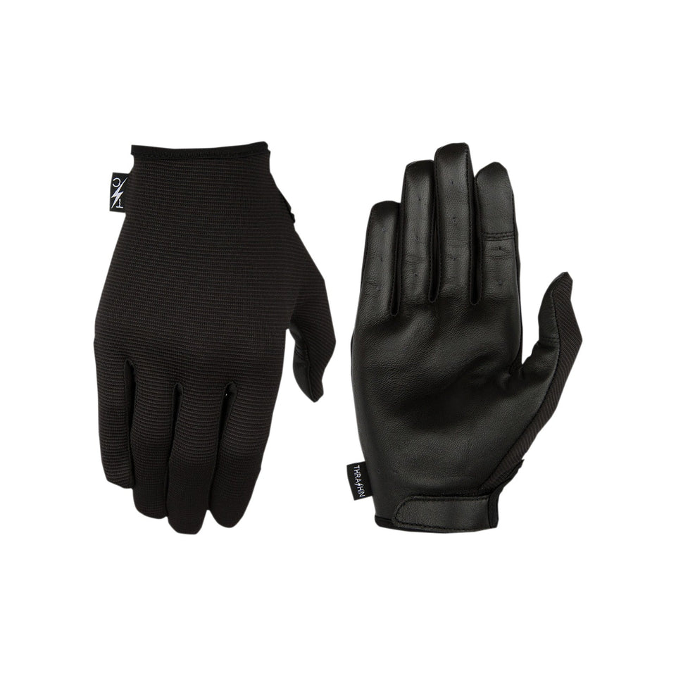THRASHIN SUPPLY CO. - STEALTH LEATHER PALM GLOVES - BLACK