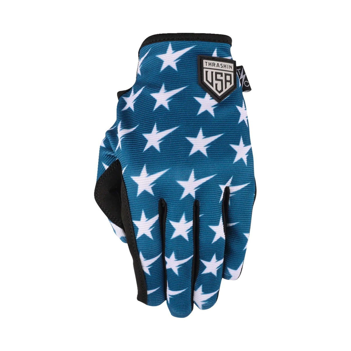 THRASHIN SUPPLY CO. - STARS & BOLTS STEALTH GLOVES - RED/BLUE