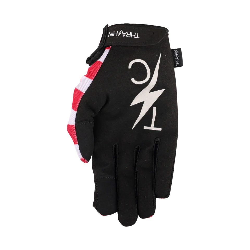 THRASHIN SUPPLY CO. - STARS & BOLTS STEALTH GLOVES - RED/BLUE