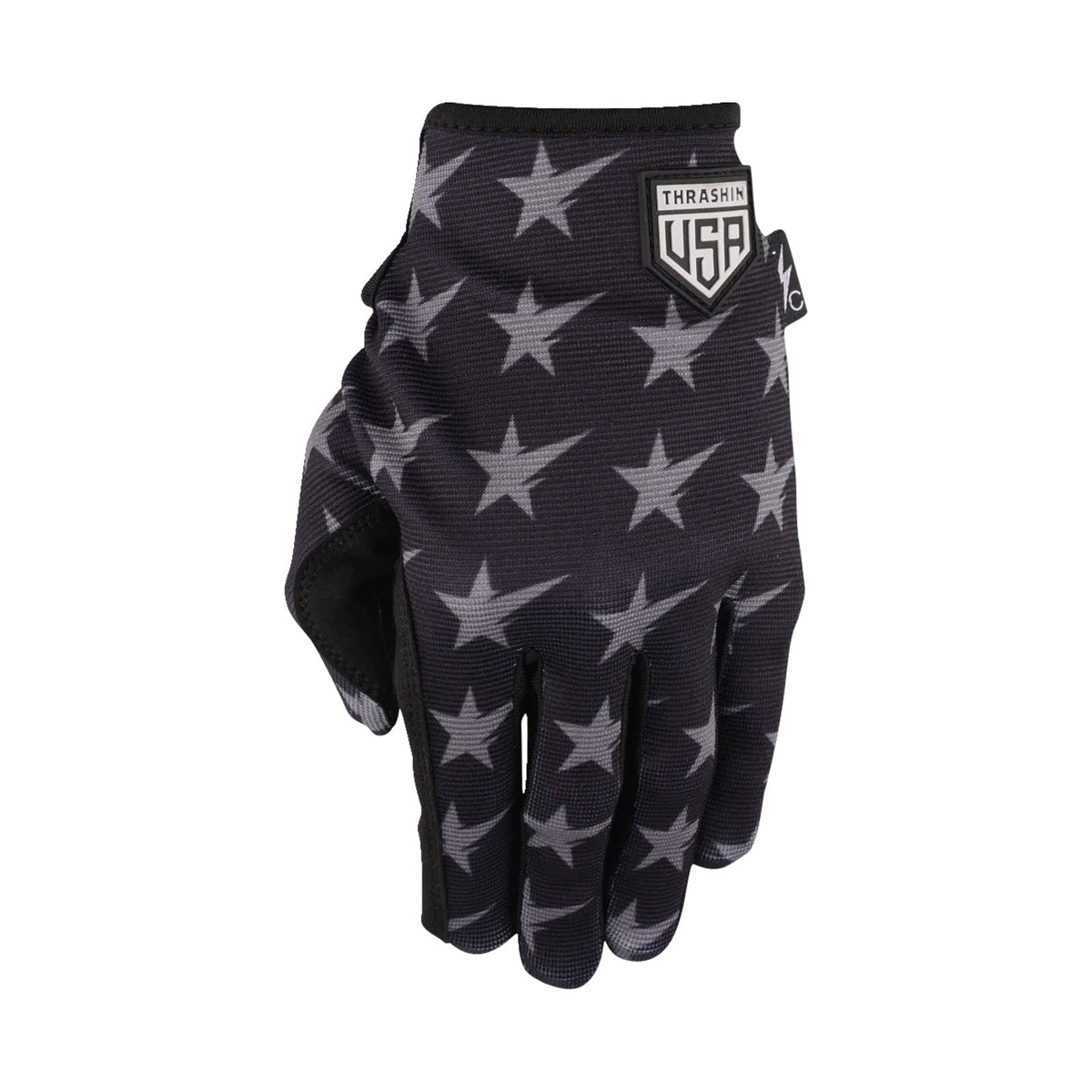 THRASHIN SUPPLY CO. - STARS & BOLTS STEALTH GLOVES - BLACK/GRAY