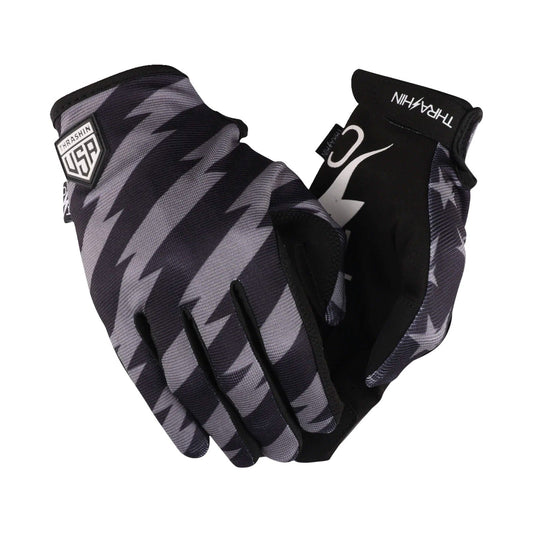 THRASHIN SUPPLY CO. - STARS & BOLTS STEALTH GLOVES - BLACK/GRAY