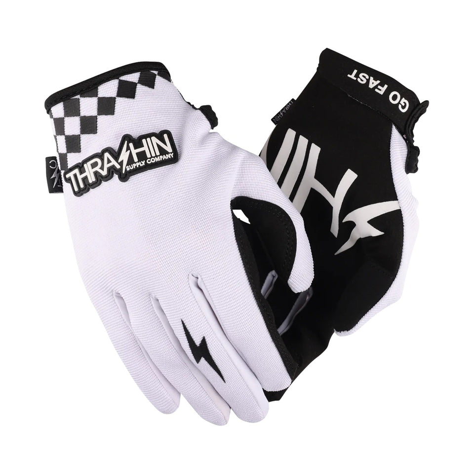 THRASHIN SUPPLY CO. - GO FAST STEALTH GLOVES - WHITE