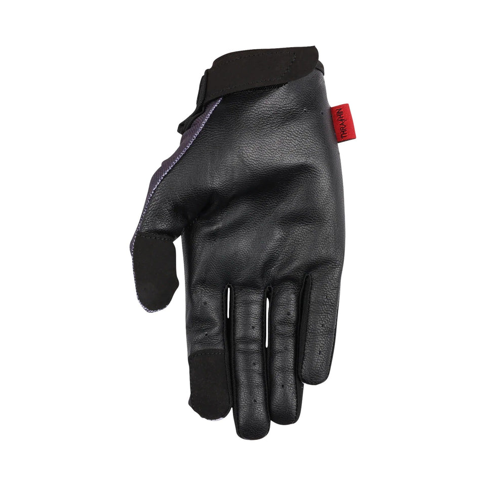 THRASHIN SUPPLY CO. - STEALTH LEATHER PALM FLAME GLOVES - GRAY