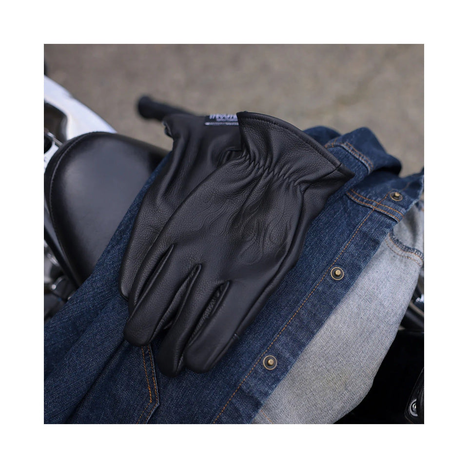 THRASHIN SUPPLY CO. - ROPER LEATHER GLOVES - BLACK - SMALL