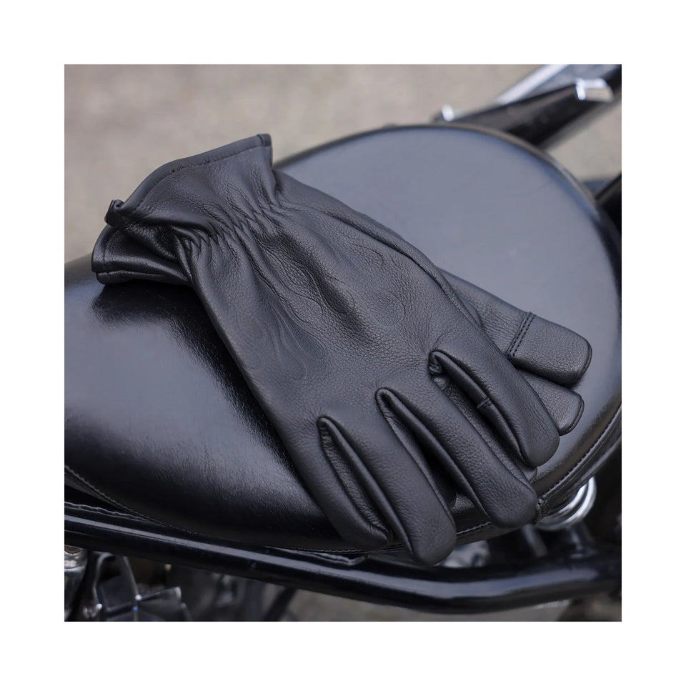 THRASHIN SUPPLY CO. - ROPER LEATHER GLOVES - BLACK - SMALL