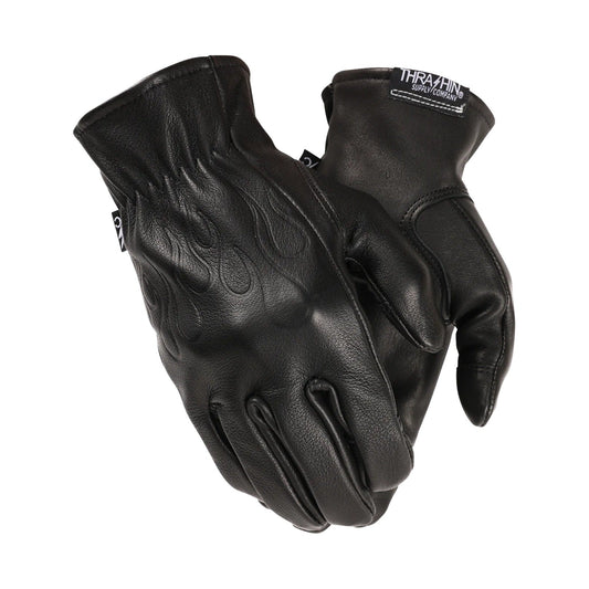 THRASHIN SUPPLY CO. - ROPER LEATHER GLOVES - BLACK - SMALL