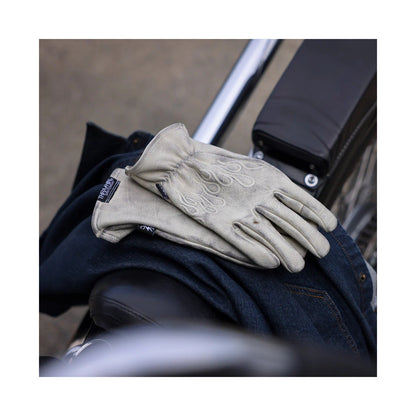 THRASHIN SUPPLY CO. - ROPER LEATHER GLOVES - BONE WHITE