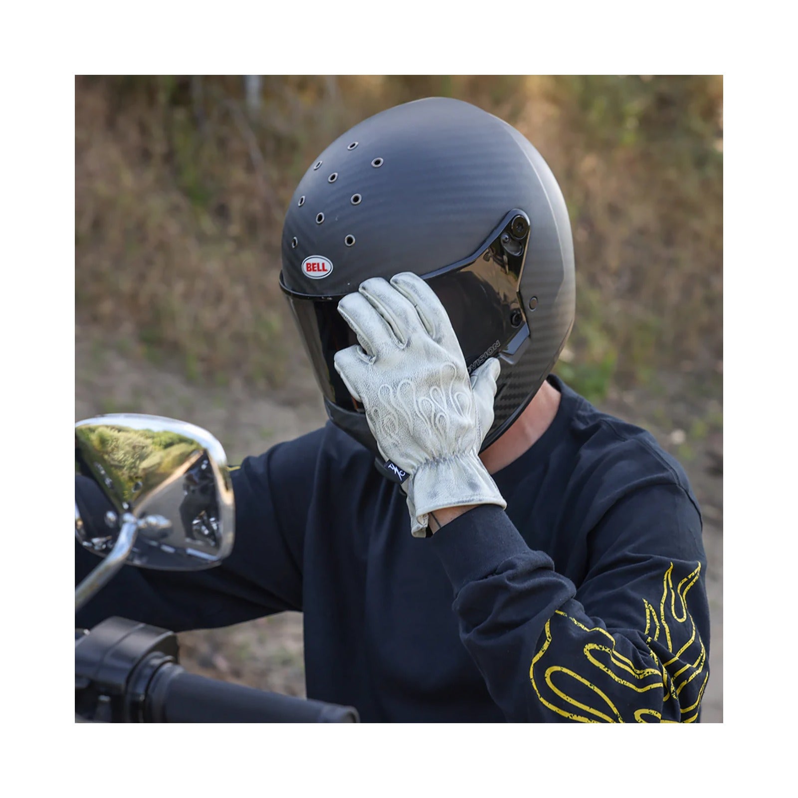 THRASHIN SUPPLY CO. - ROPER LEATHER GLOVES - BONE WHITE