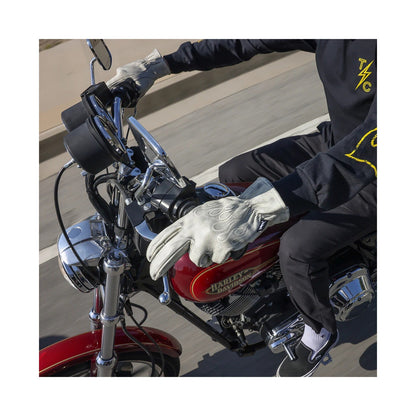 THRASHIN SUPPLY CO. - ROPER LEATHER GLOVES - BONE WHITE