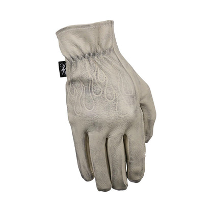THRASHIN SUPPLY CO. - ROPER LEATHER GLOVES - BONE WHITE