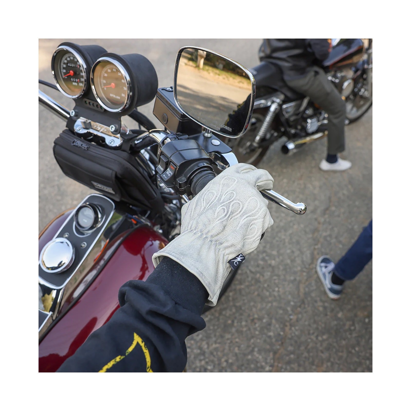 THRASHIN SUPPLY CO. - ROPER LEATHER GLOVES - BONE WHITE