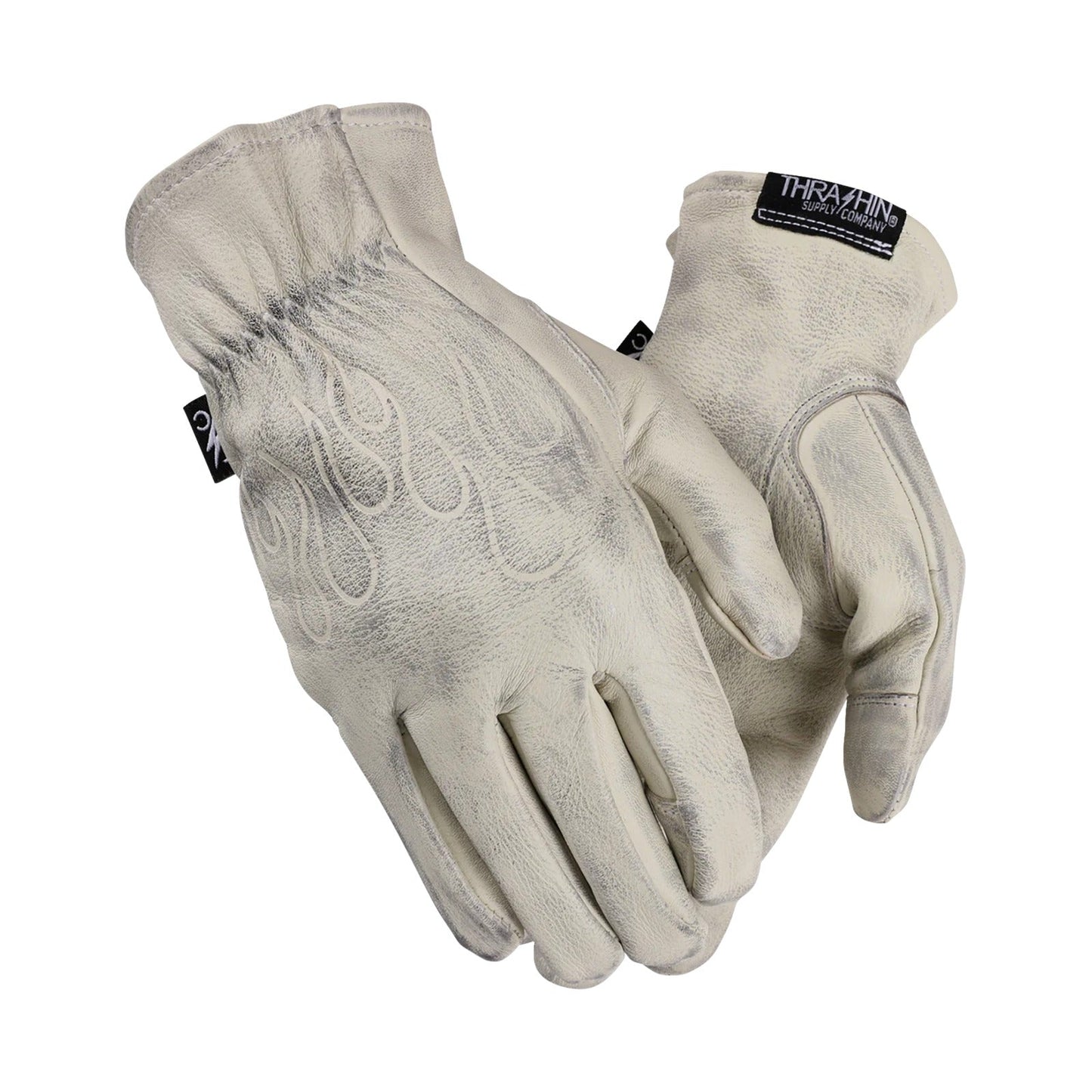 THRASHIN SUPPLY CO. - ROPER LEATHER GLOVES - BONE WHITE