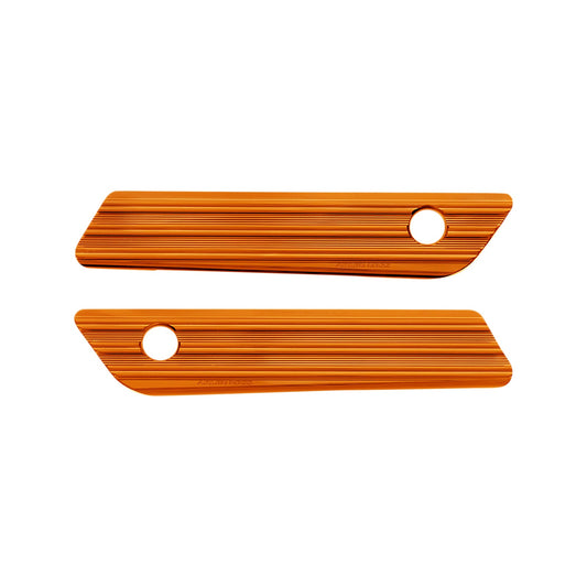 ARLEN NESS - SADDLEBAG LATCH COVERS - ORANGE