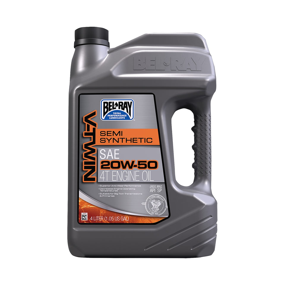 BEL-RAY - V-TWIN SEMI-SYNTHETIC OIL - 20W-50 - 4L