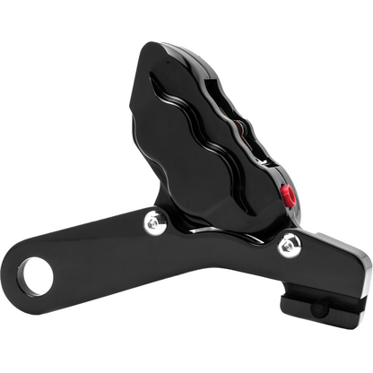 HAWG HALTERS INC - 4 PIST REAR CALIPER KIT BLACK 25MM FLT 08-UP