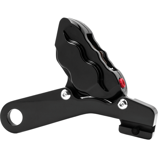 HAWG HALTERS INC - 4 PIST REAR CALIPER KIT BLACK 25MM FLT 08-UP
