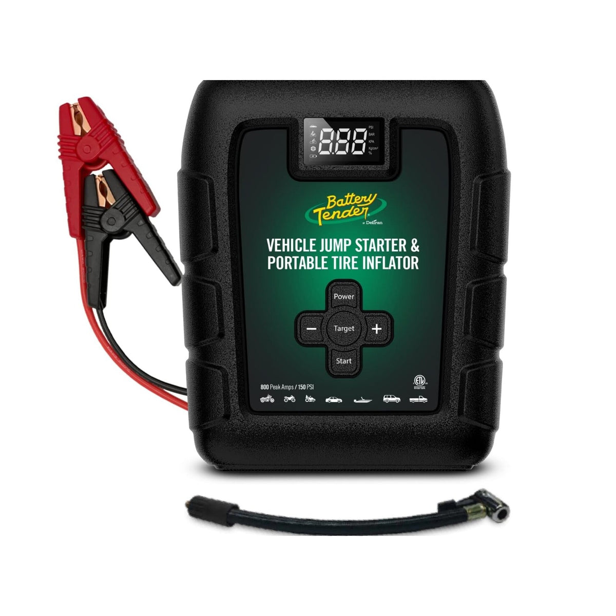 BATTERY TENDER - 800A 12V LITHIUM JUMP STARTER & TIRE INFLATOR