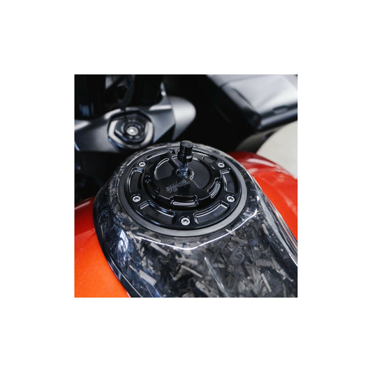 HOFMANN DESIGNS - 6 PT MOTO GAS CAP ASSEMBLY 23-24 CVO BLACK