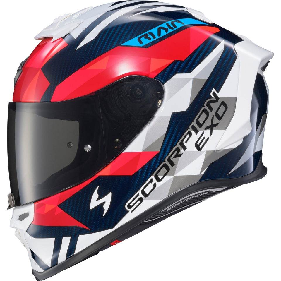 Scorpion EXO-R1 Air Carbon Rastor Full Face Helmet Red/White/Blue / S